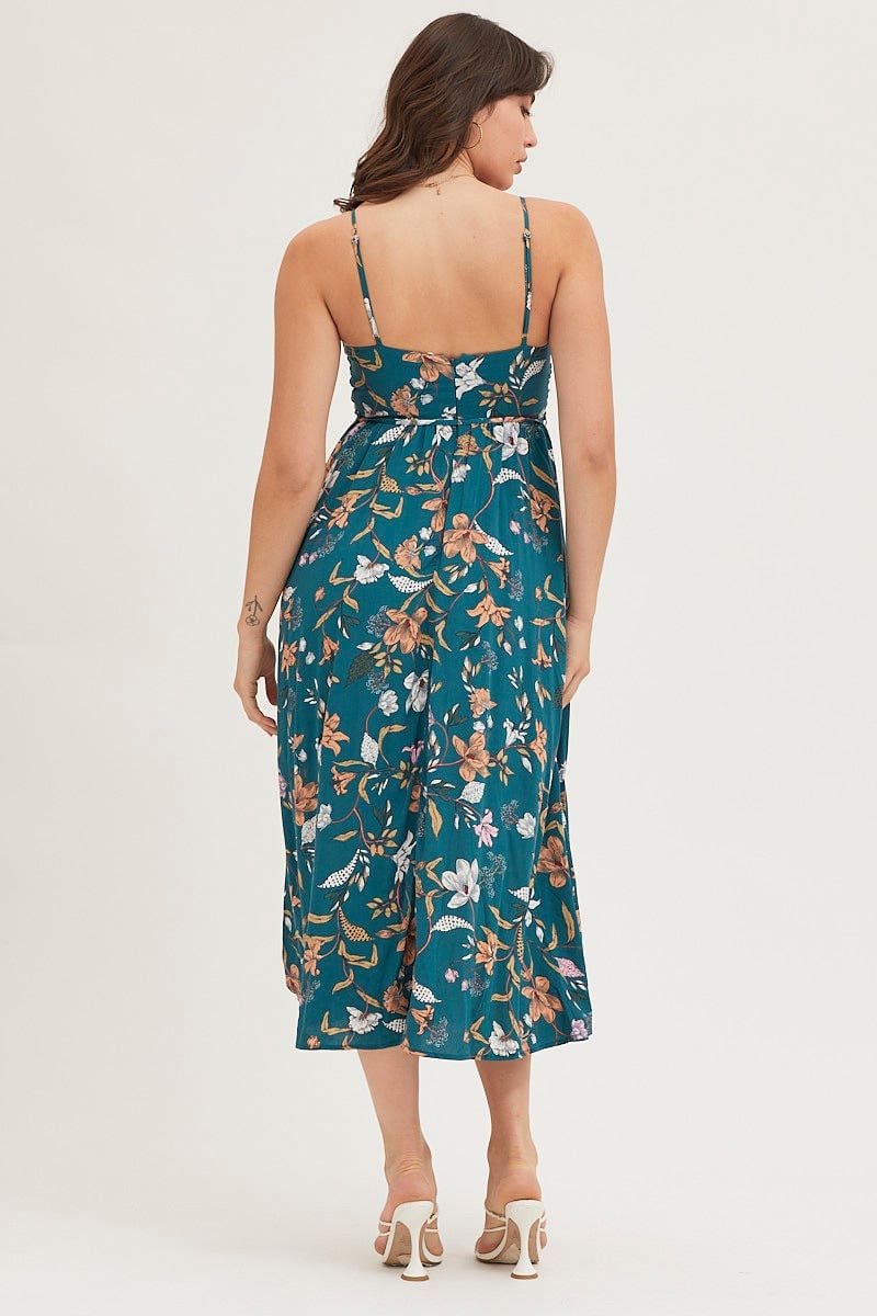 Print Dress Sleeveless Maxi