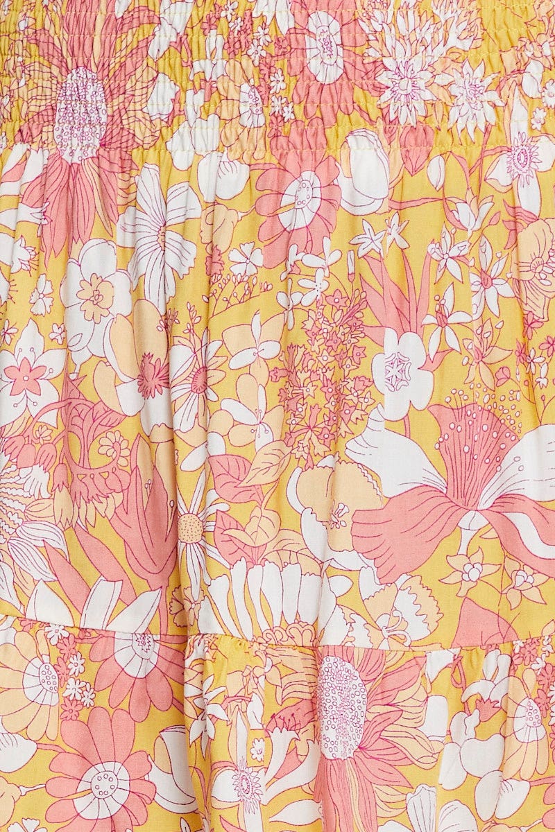 Print Skater Mini Skirt