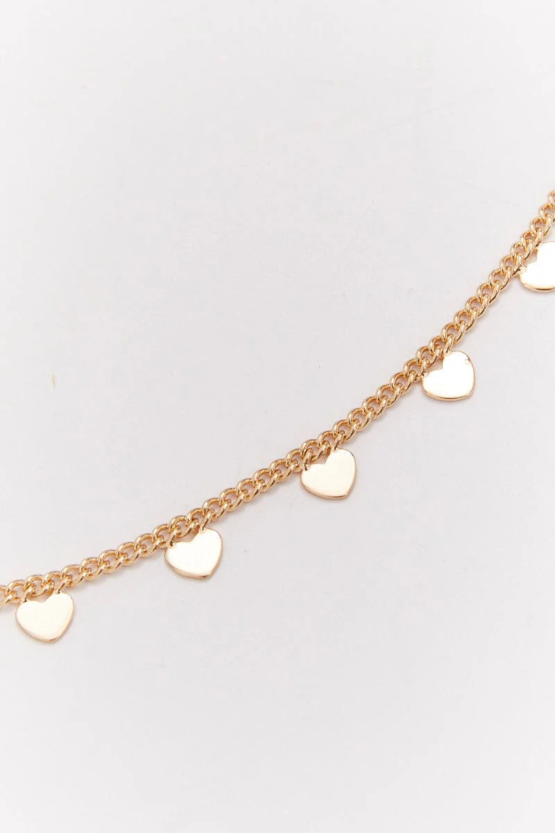Gold Heart Detail Belly Chain