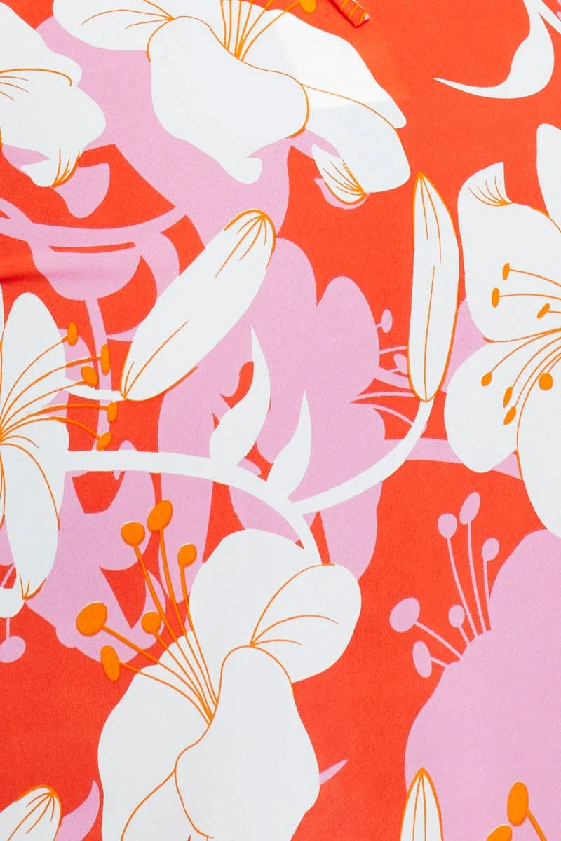 Print A Line Dress Mini