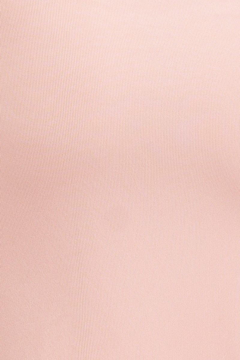 Pink Midi Dress Sleeveless