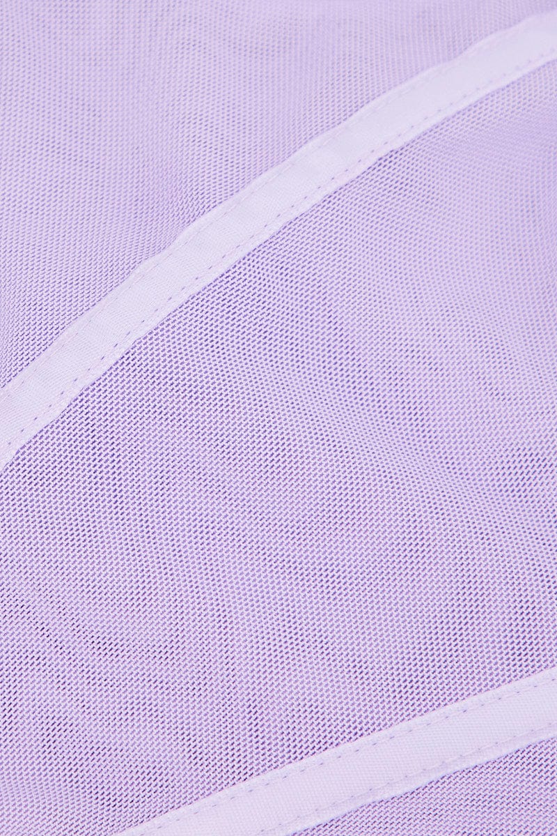 Purple Mesh Corset Top Lingerie