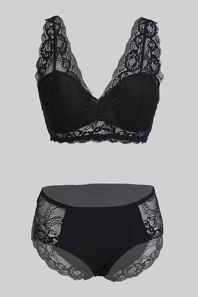 Black Lace Lingerie Set