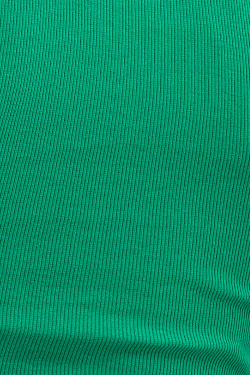 Green Tank Top Rib