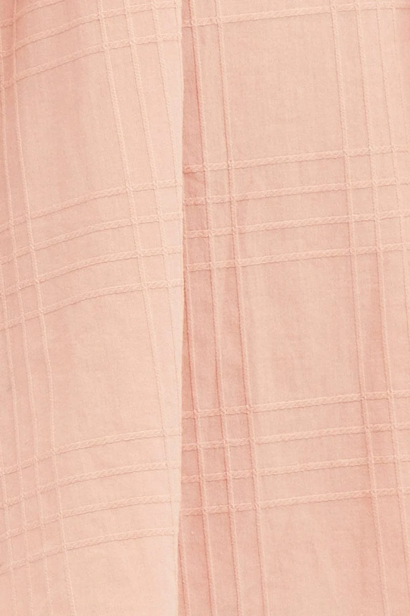 Pink Square Neck Skater Dress