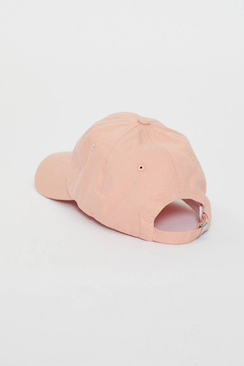 Pink Embroidered Cap