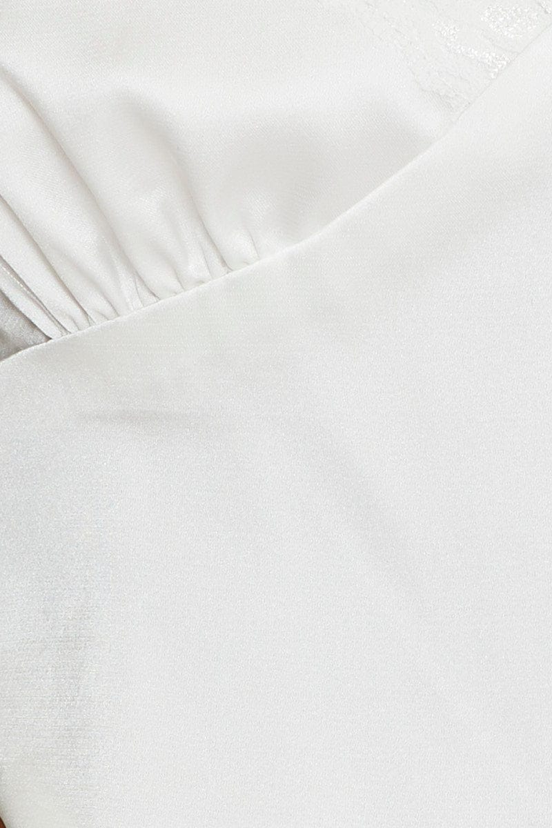 White Scarf Top Halter Crop