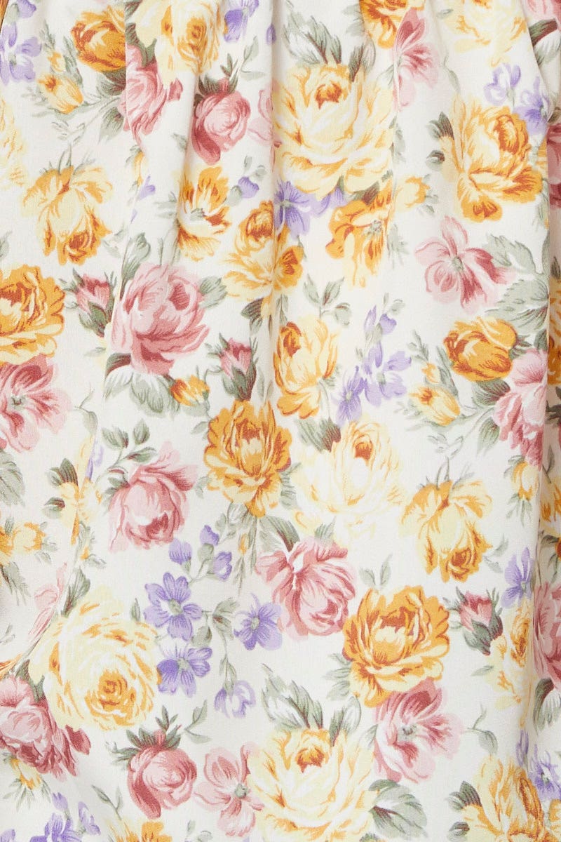 Print Peplum Top Off Shoulder Off Shoulder