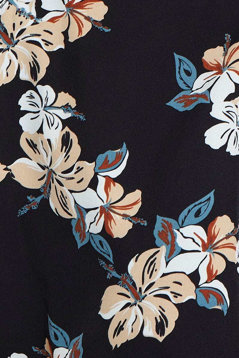 Print Relaxed Shirts Short Sleeve Crop