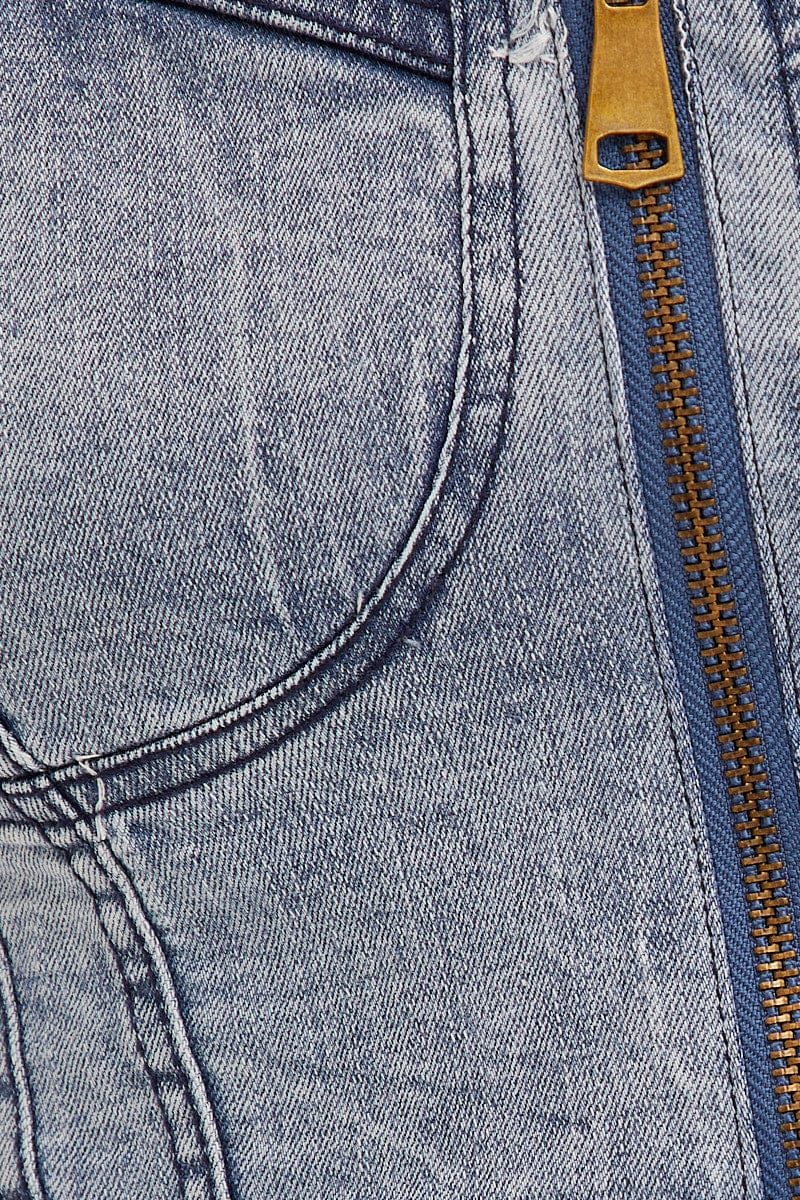 Blue Denim Corset Top