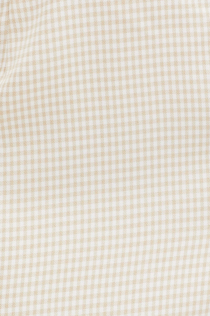 Check Mini Skirt High Rise