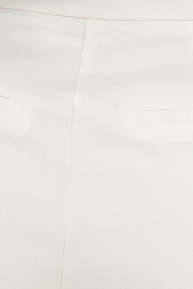 White Mini Shorts High Rise