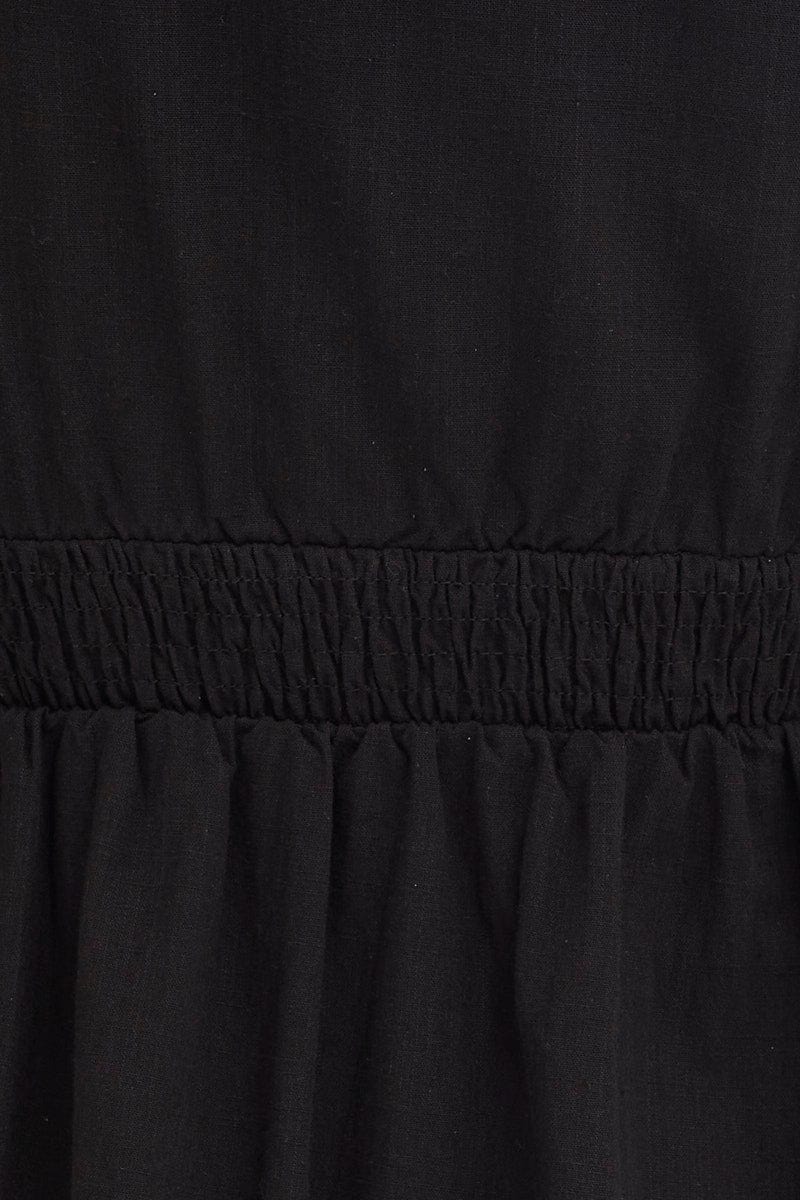 Black Bust Dress Short Sleeve Maxi