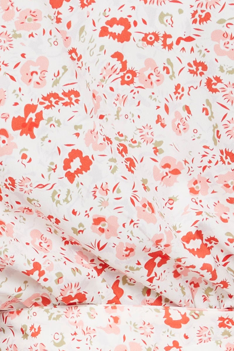 Print Wrap Dress Long Sleeve Mini