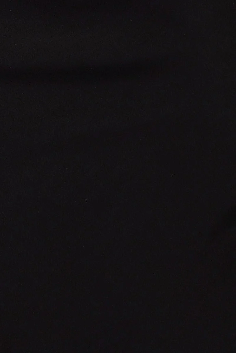 Black Maxi Dress Cowl Neck Satin