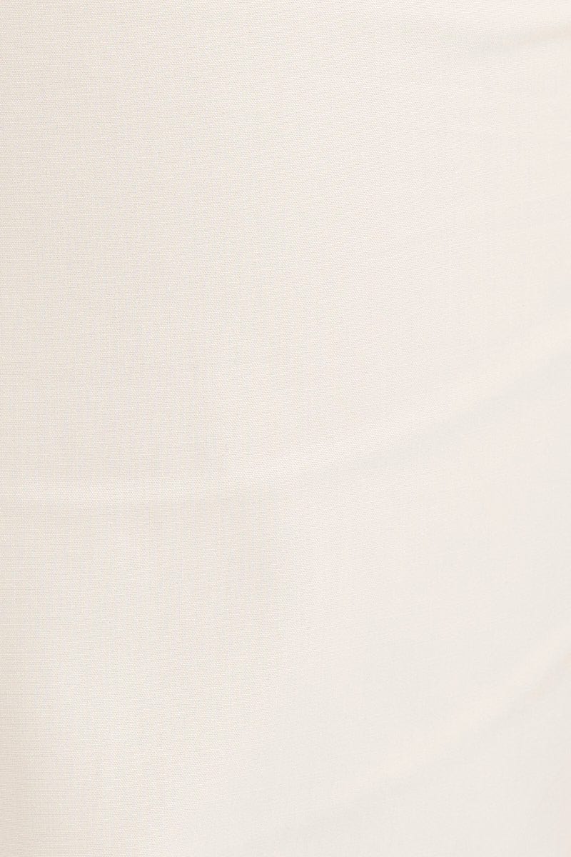 White Cargo Pants Mid Rise