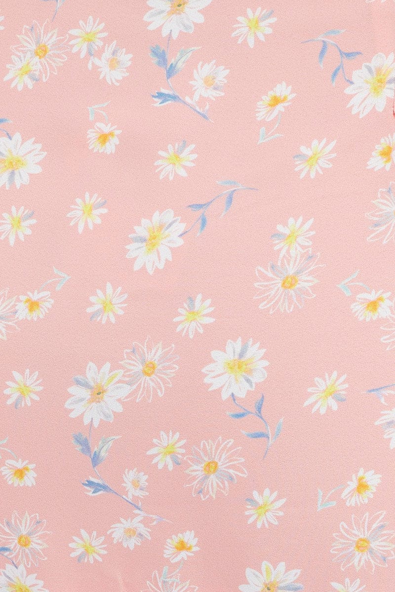 Floral Print Eco High Waist Floral Print Frill Detail Short Wrap