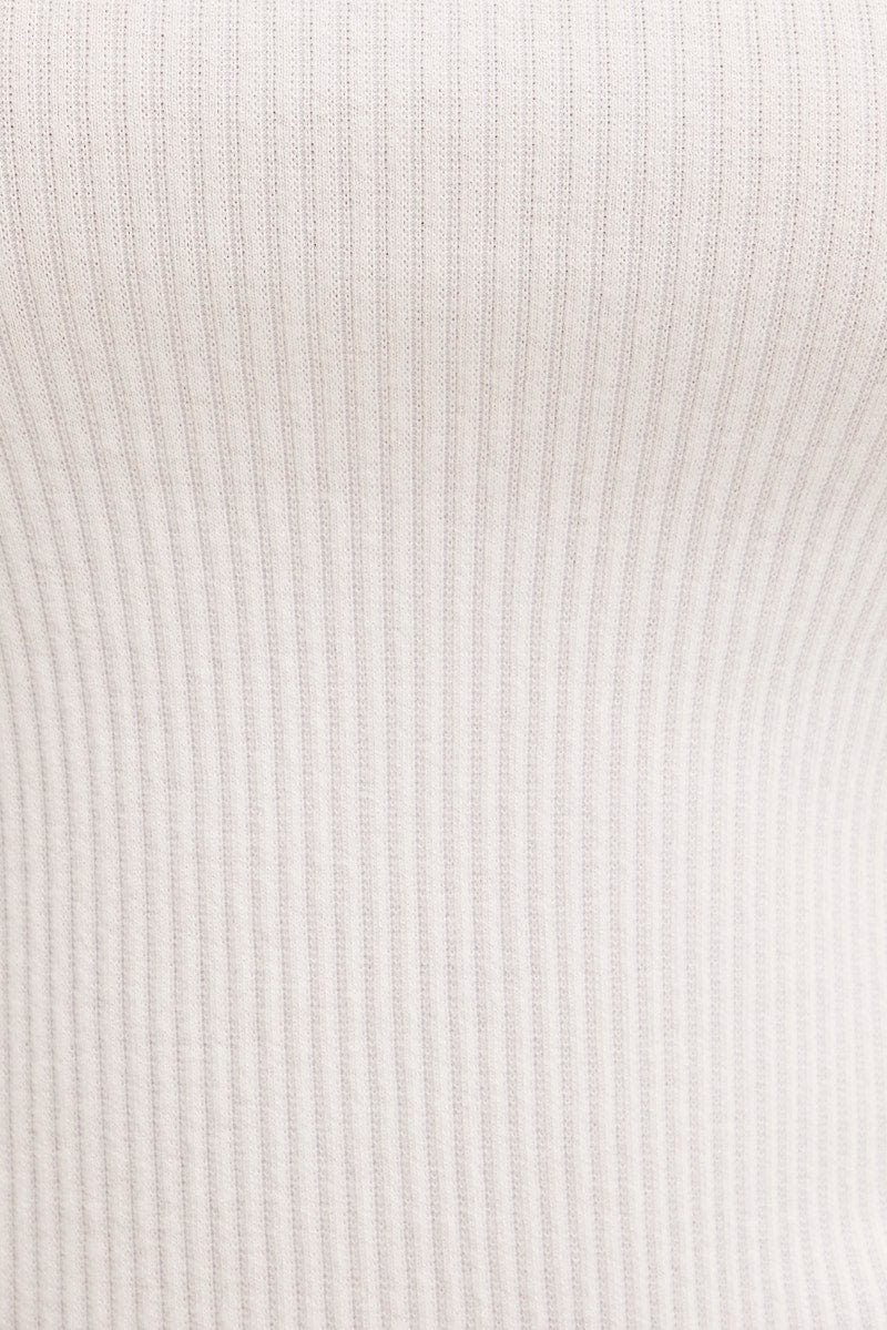 White Tank Top Sleeveless Crew Neck