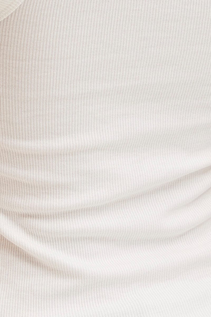 White Tank Top Sleeveless Round Neck