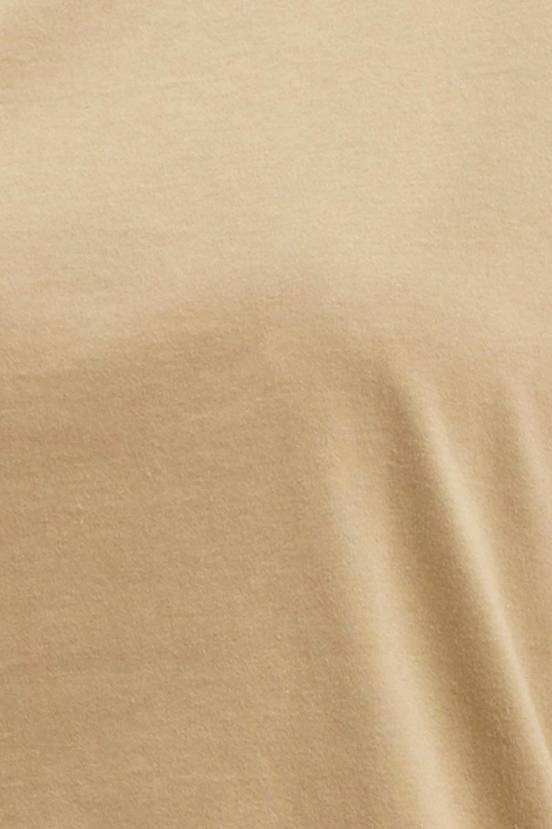 Green Roll Sleeve Crew Neck Tee