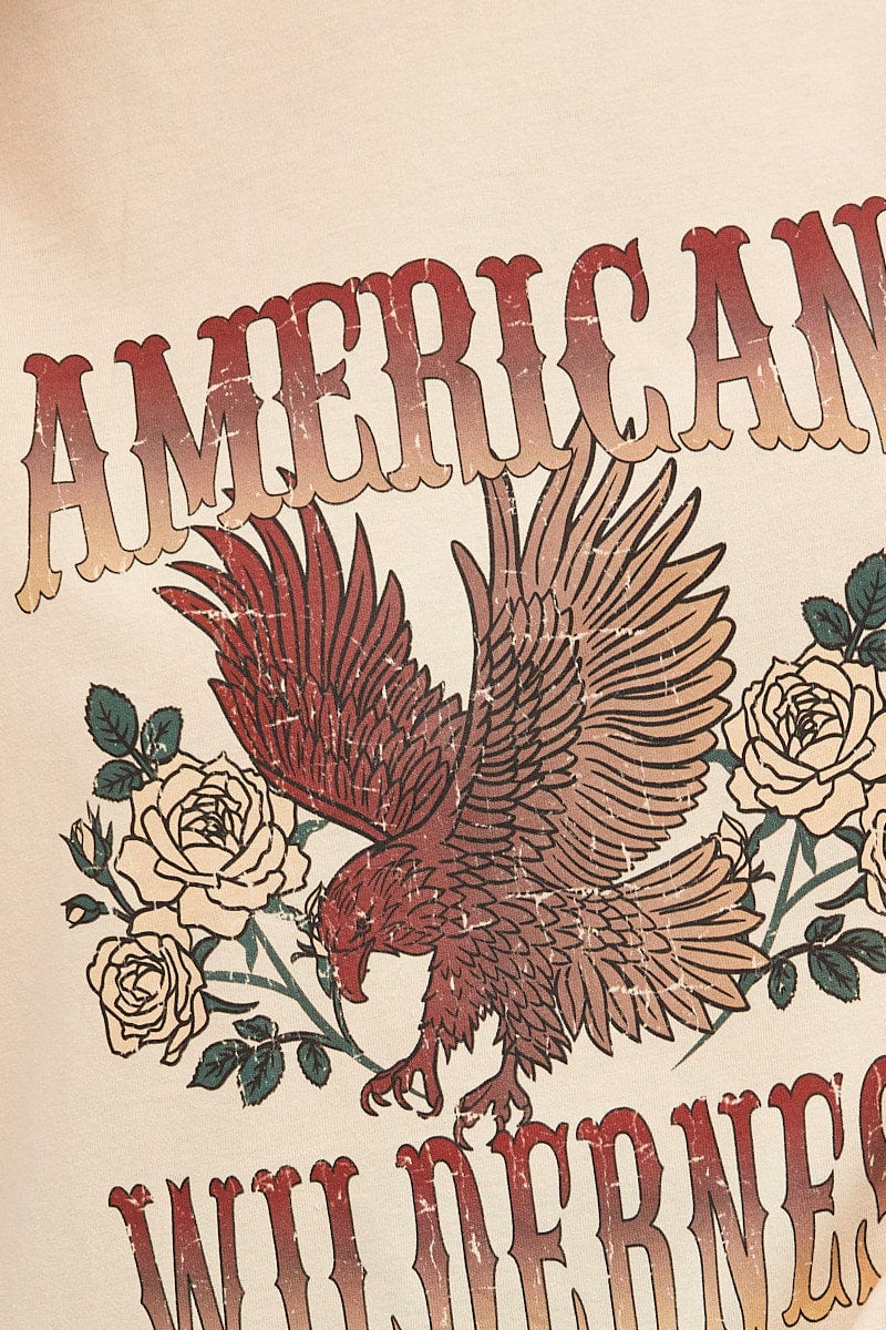 White Graphic T-Shirt Short Sleeve Oversized