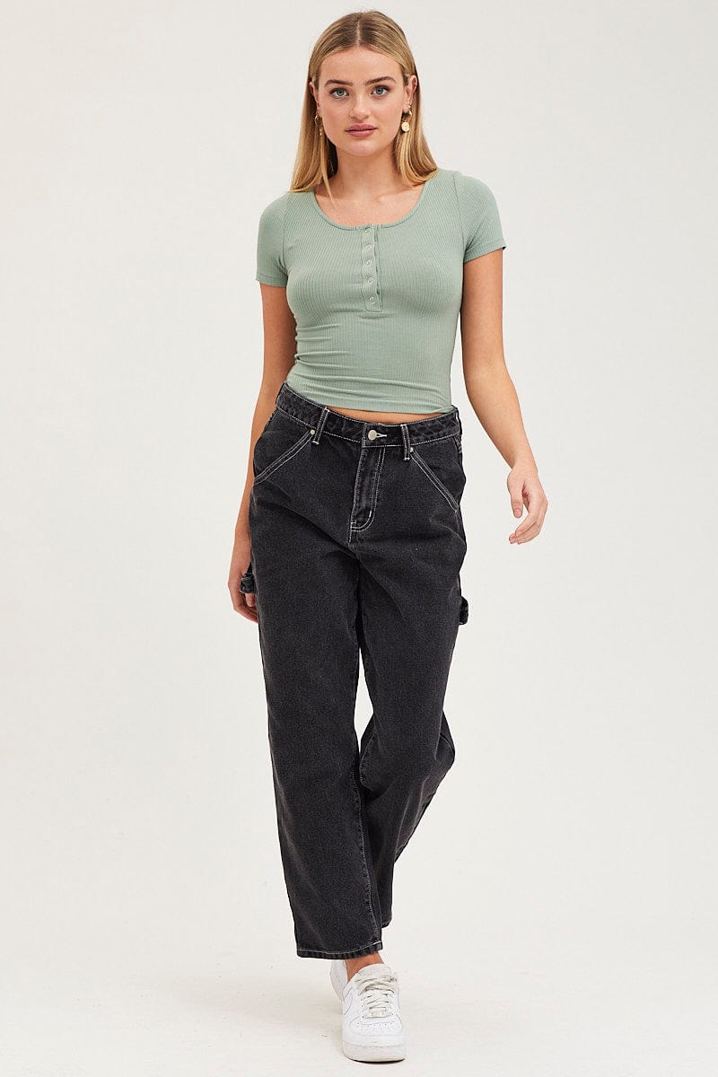 Green Smock Top