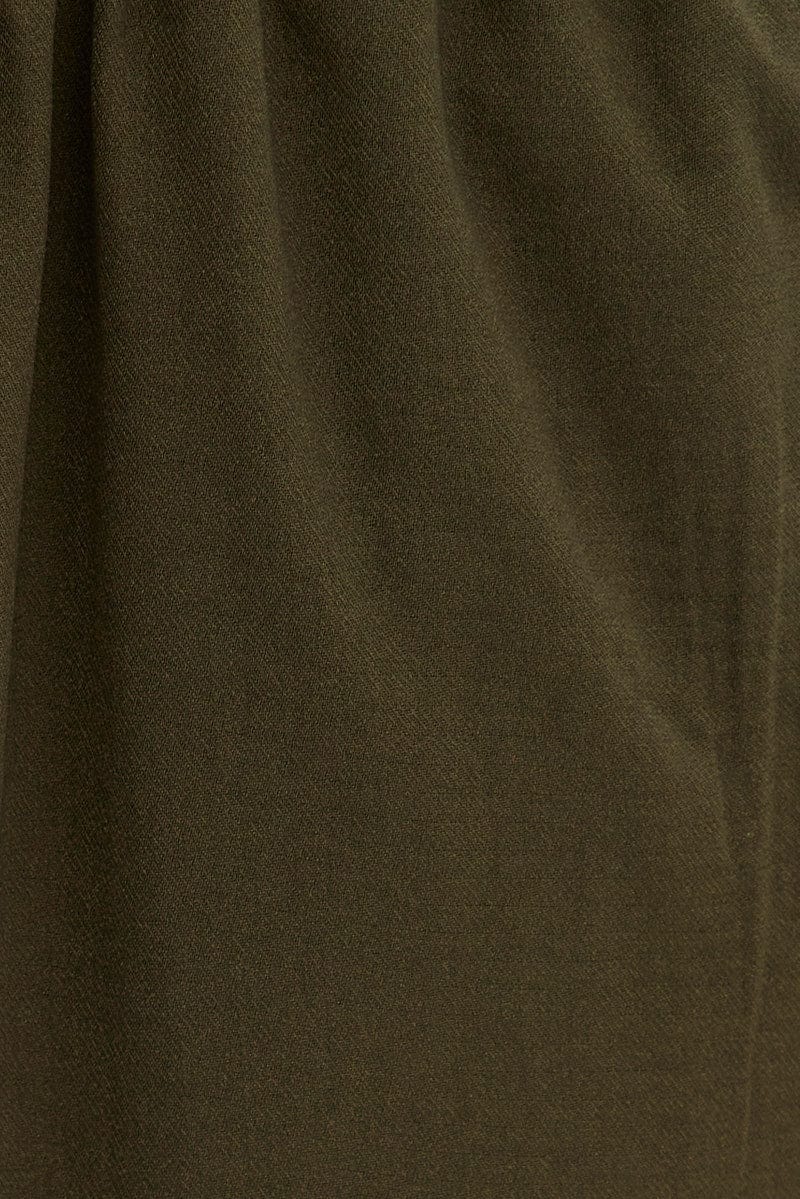 Green Tie Waist Culotte