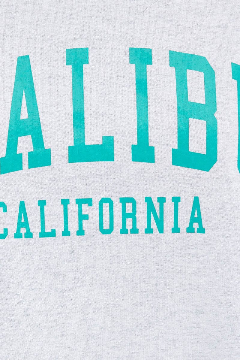 Grey Graphic Tshirt Short Sleeve