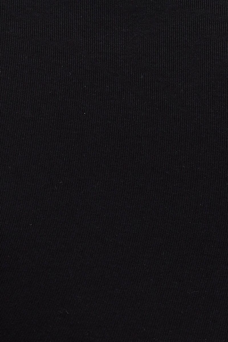 Black Bodysuit Sleeveless Crew Neck