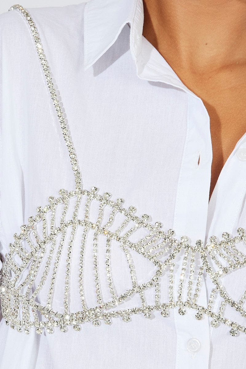 Silver Body Chain Bralette