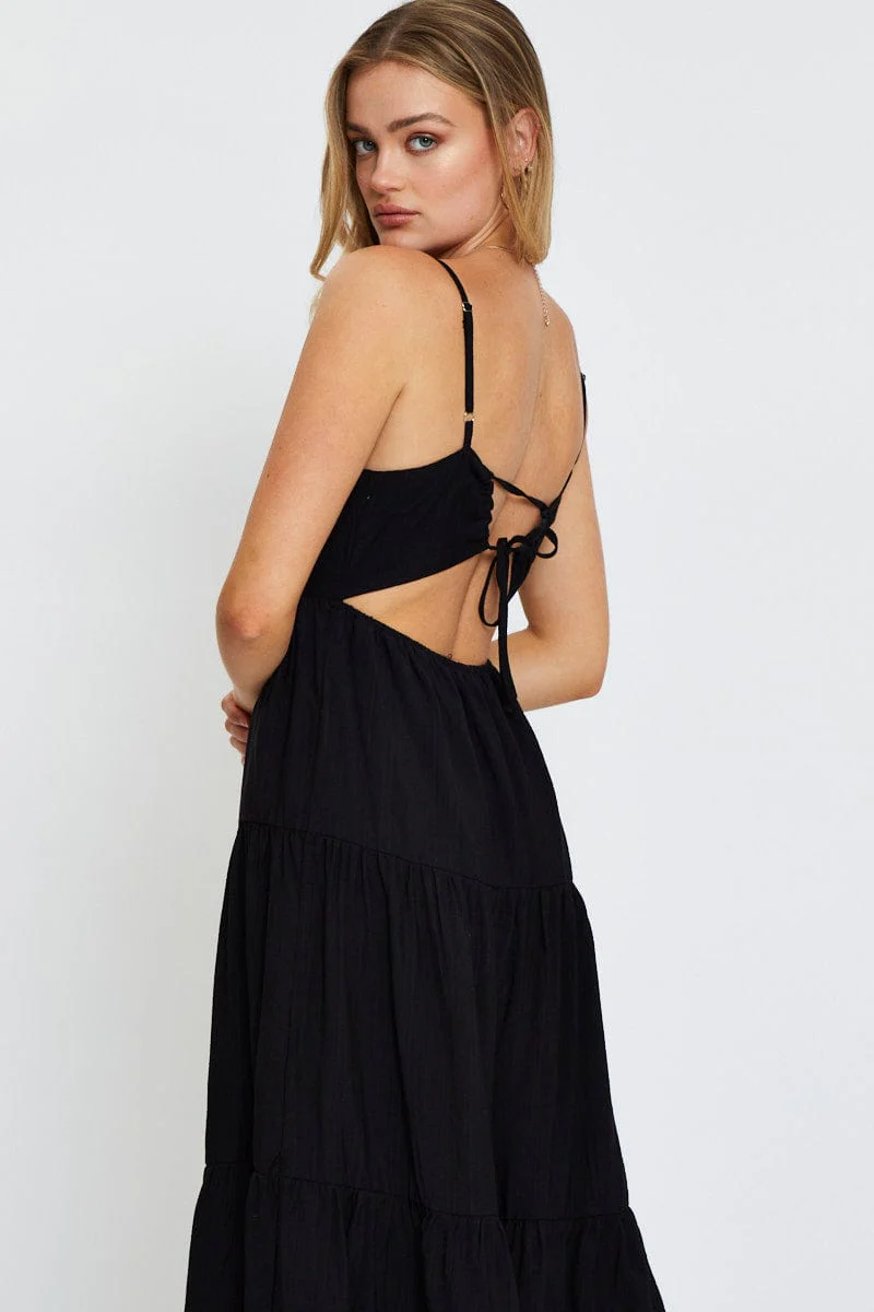 Black Midi Dress Sleeveless
