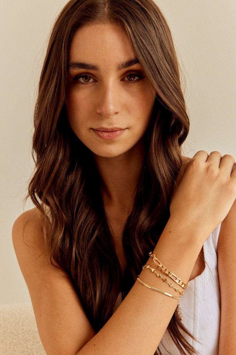 Gold Twist Chain Bracelet
