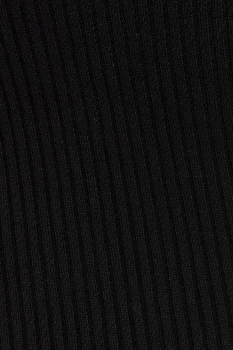 Black Knit Dress Sleeveless Midi