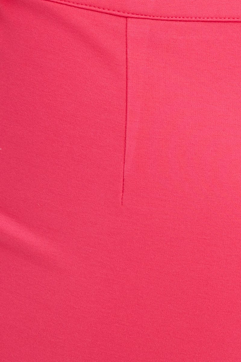 Pink High Waist Pant Straight Leg