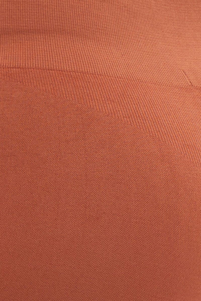 Brown Seamless Activewear Top And Pants Set