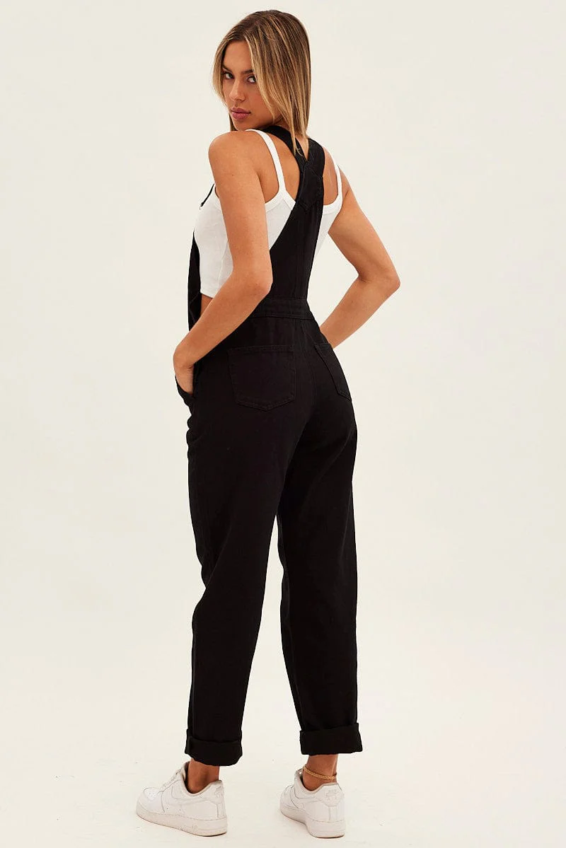 Black Denim Overall