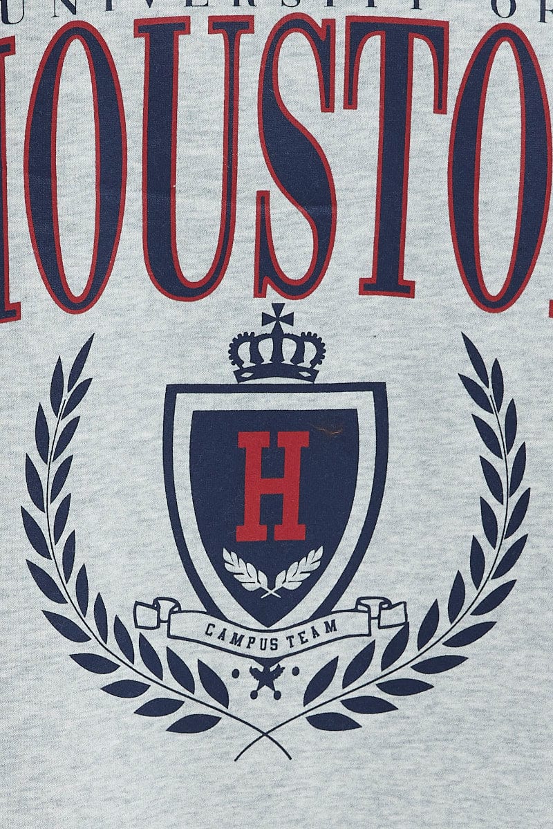 Grey Varsity Sweater V Neck Stripe Tipping Dress