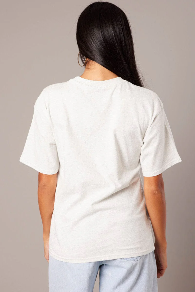 Grey Graphic Tee Short Sleeve