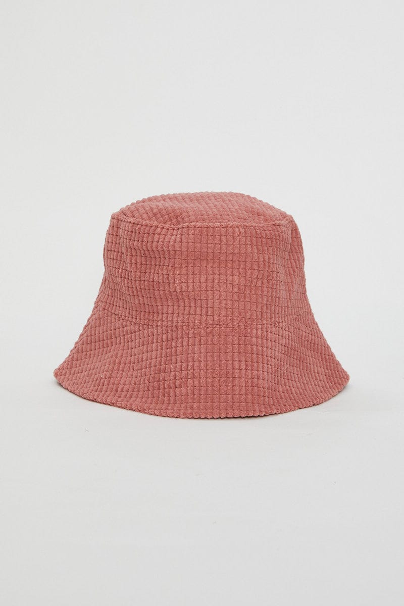 Pink Corduroy Bucket Hat
