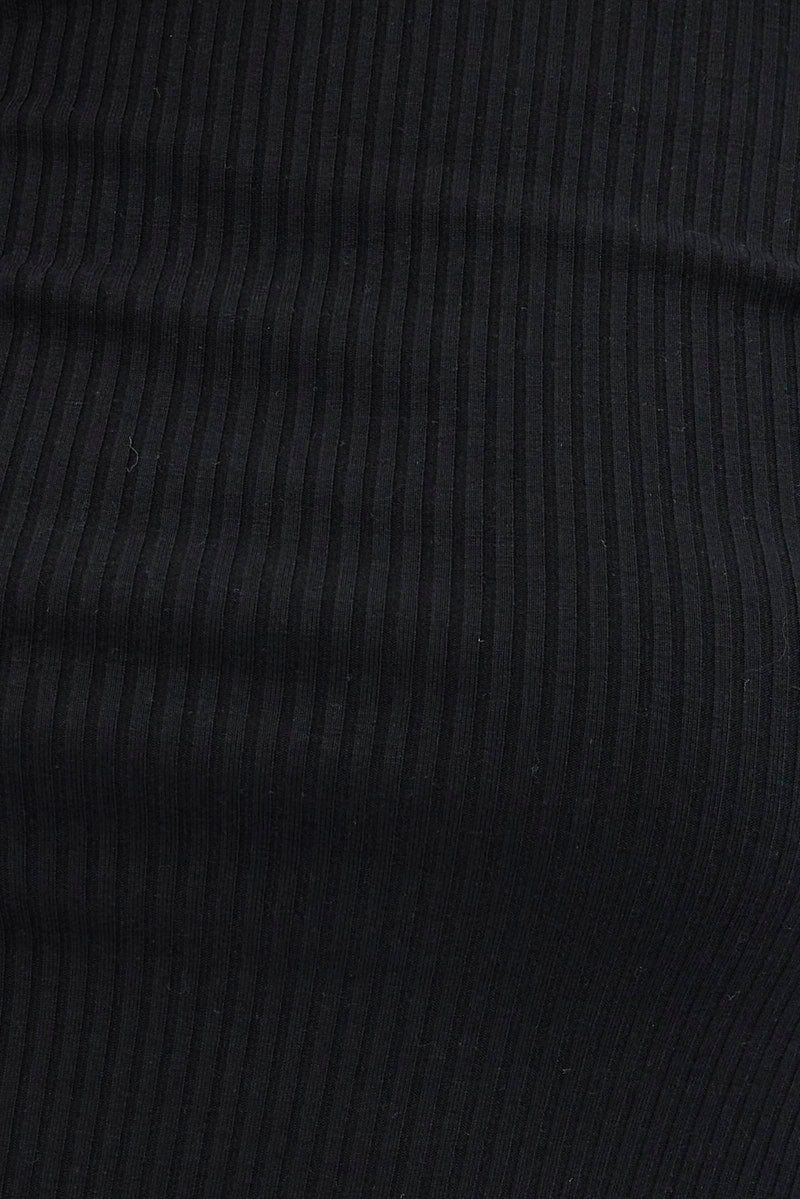 Black Top Long Sleeve High Neck