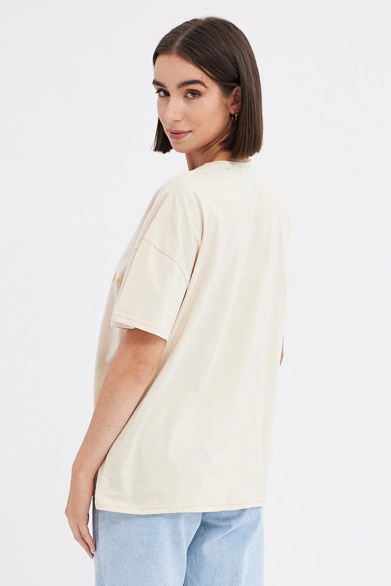 Beige Graphic Tee Beige Desert Arizona Festival Tshirt