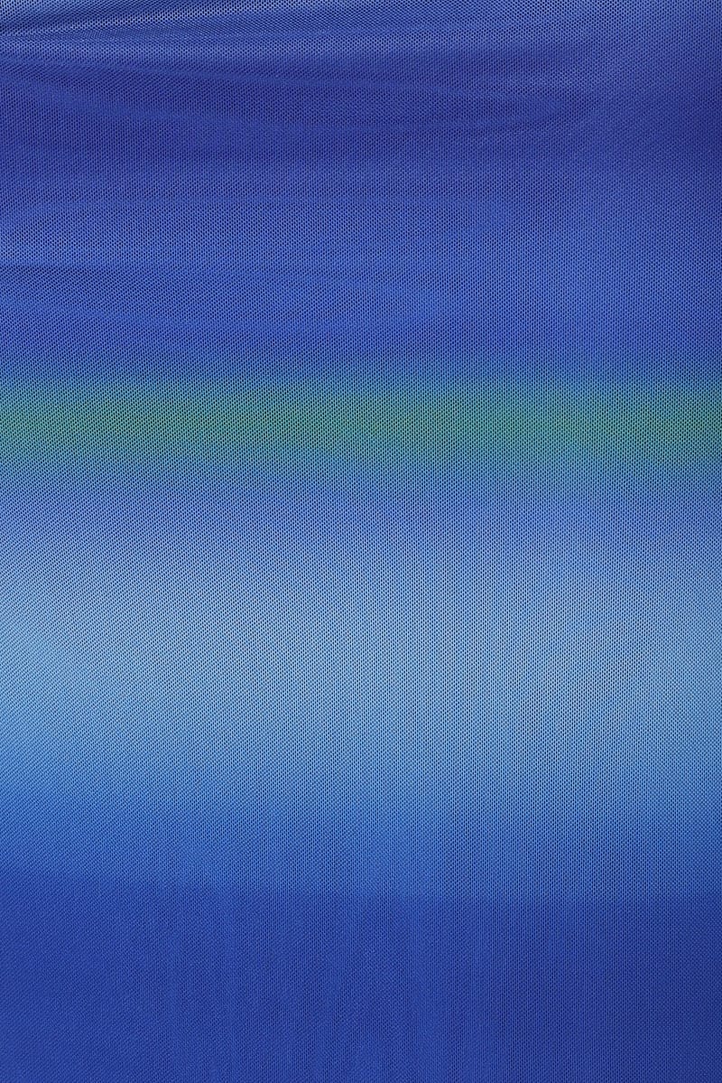 Multi Abstract Bodycon Maxi Dress Mesh