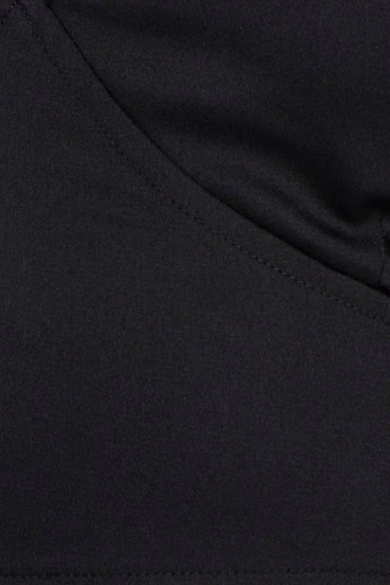 Black Cami Top Halter Satin