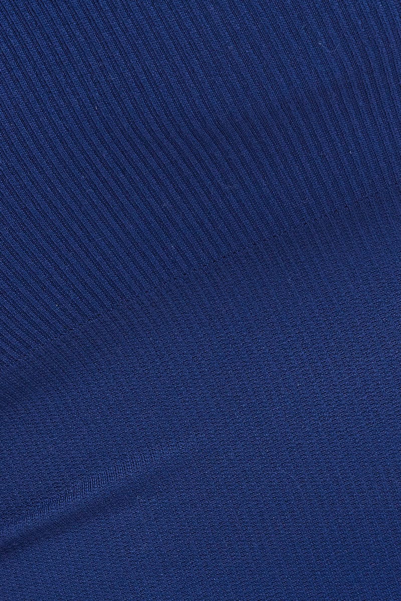 Blue Crop Singlet Top Seamless