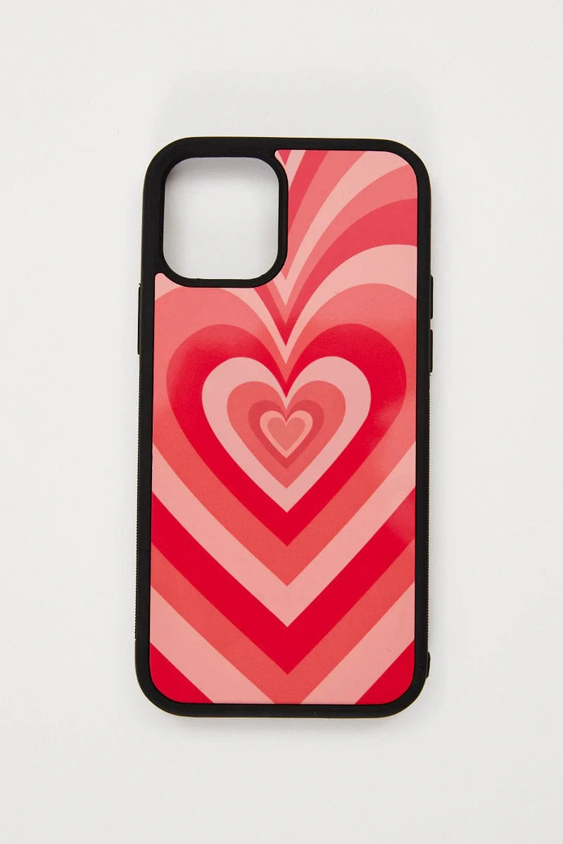 Pink Heart Phone Cover I Phone 12