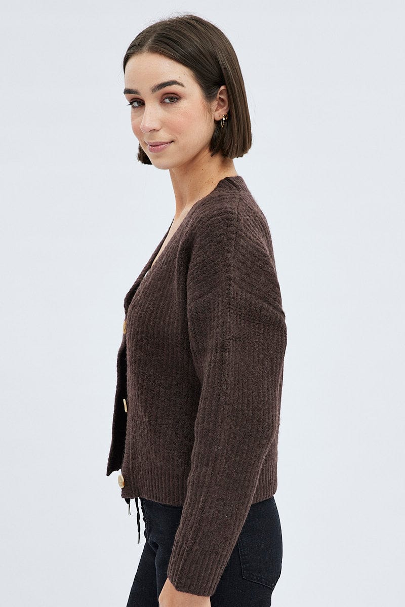 Brown Oversized Cardigan