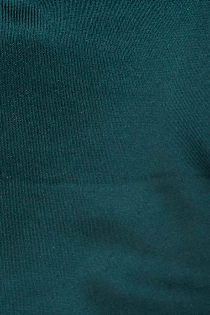 Green Satin Cami Sleeveless Strap