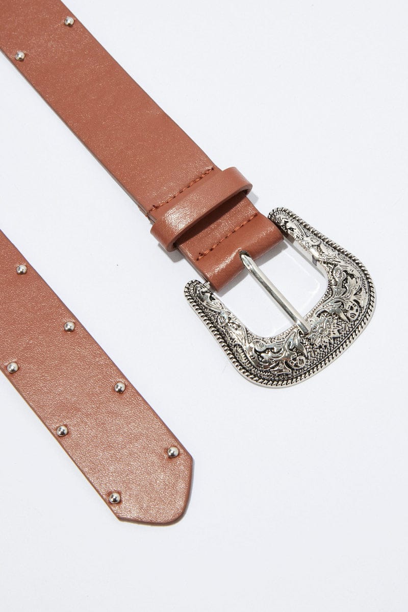 Brown Studded Belts