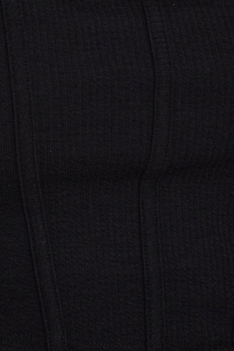 Black Crop Top Sleeveless