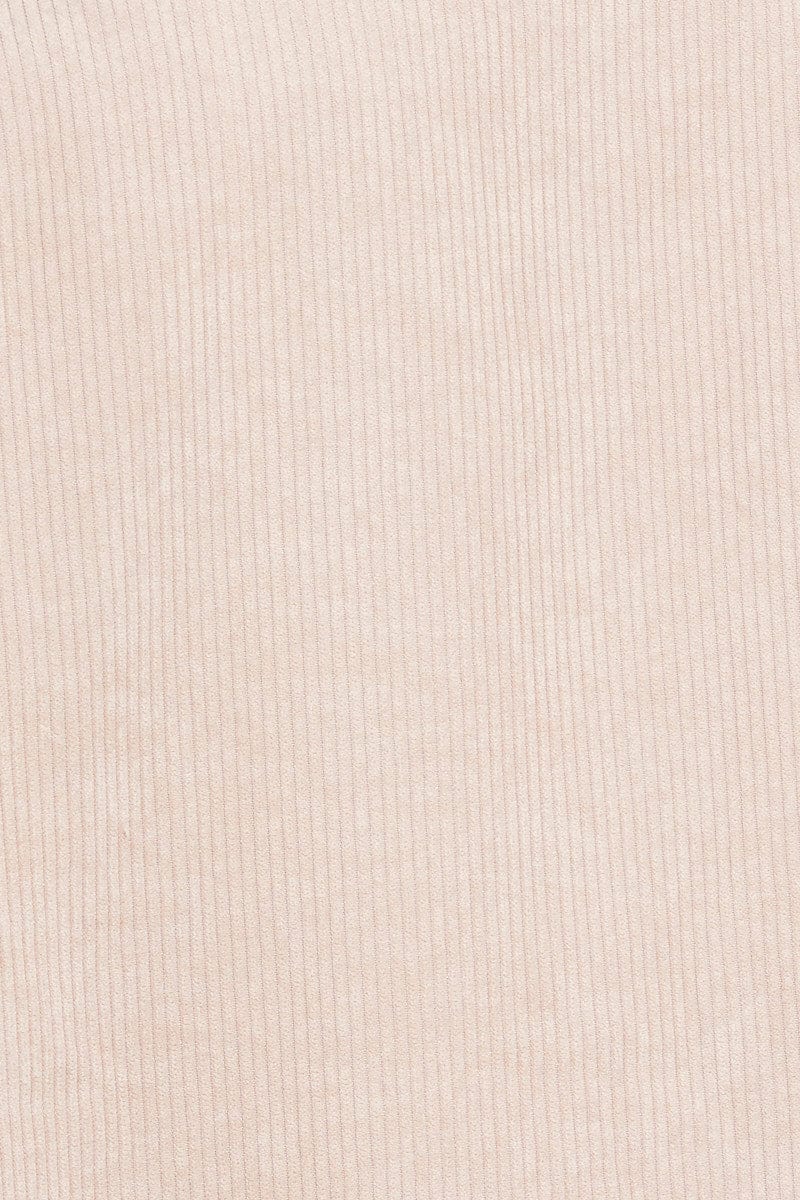 Beige Textured Shirt Long Sleeve